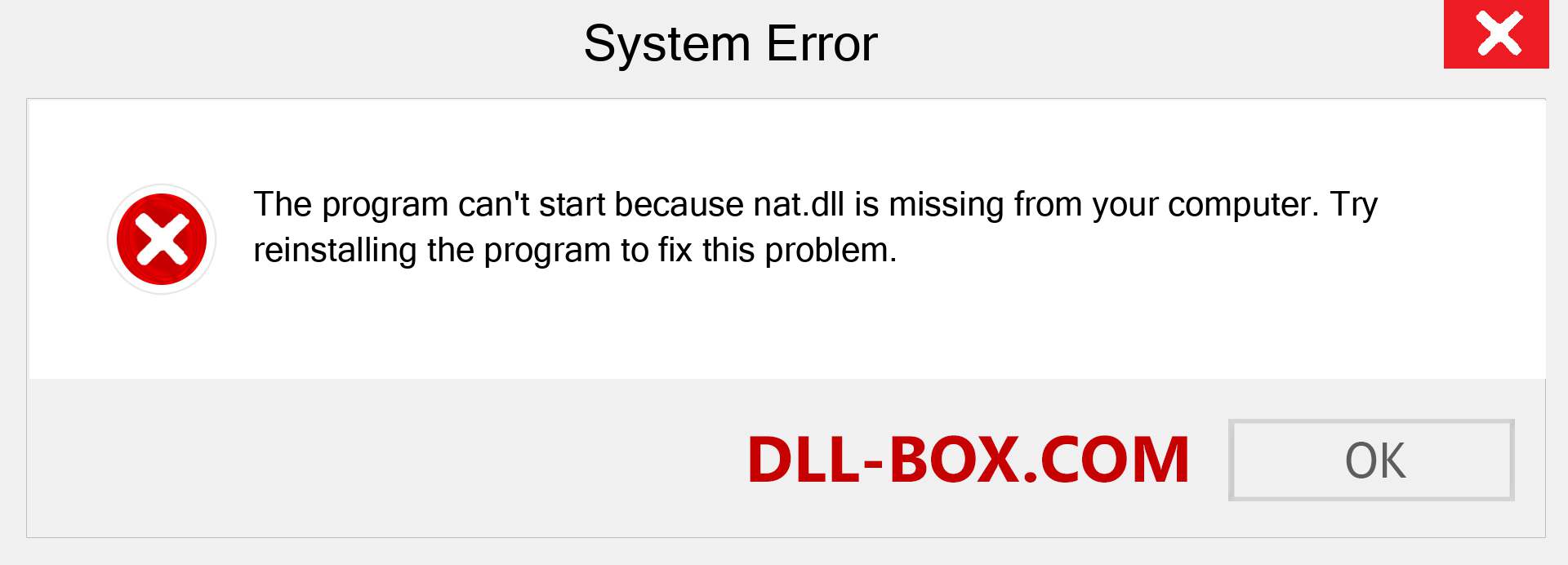  nat.dll file is missing?. Download for Windows 7, 8, 10 - Fix  nat dll Missing Error on Windows, photos, images